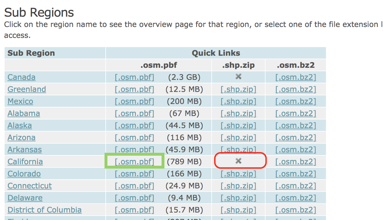 Converting a pbf downloaded from Geofabrik