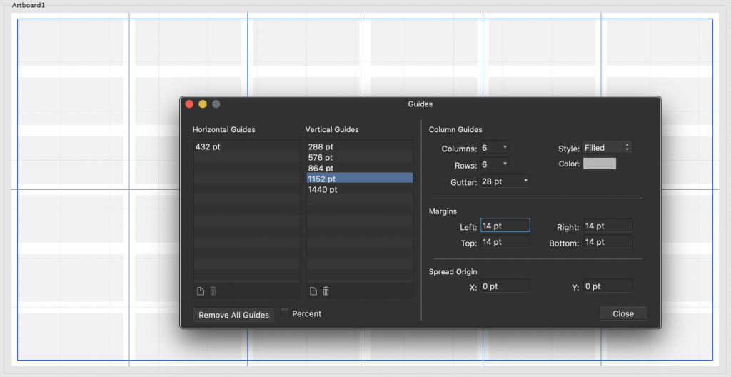 Affinity Designer Guides Manager